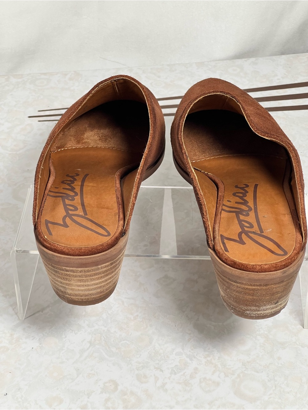 Zodiac Brown Suede Slip-On Mules Slides Western Boho Shoes Women's Sz 7, EUR 37 - Picture 6 of 10